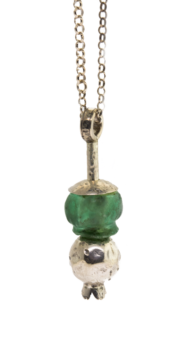 Roman Glass Dangle Bead Necklace